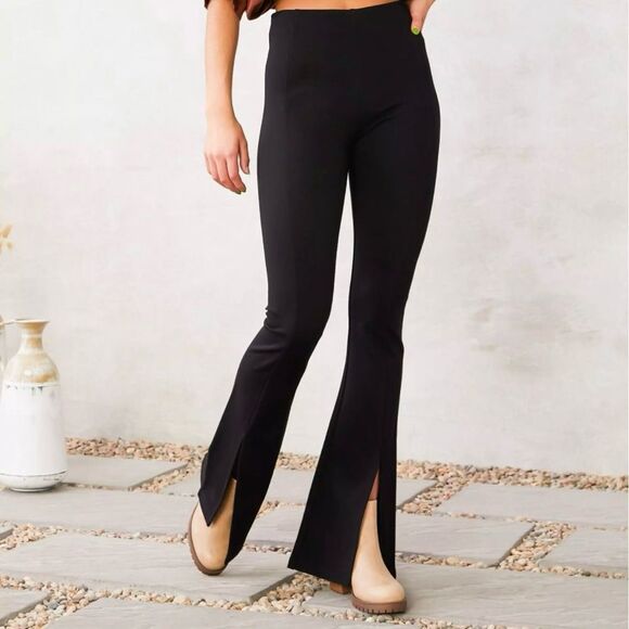 Juniors Front Split Pull-On Flare Pants Size L (12-14) | - Picture 7 of 13